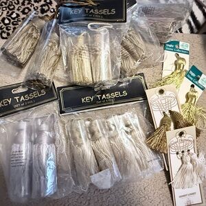 Elegant Gold and Silver Tassel Set